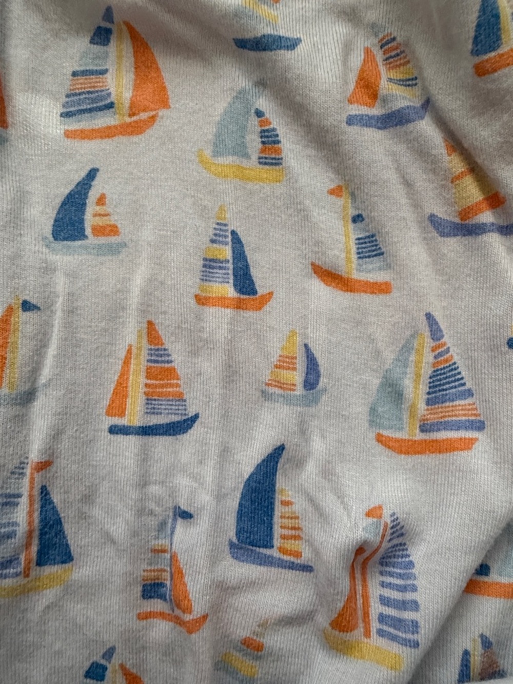 Magnetic Me Baby Sailboat Footed Pajamas - Blue & Orange - Picture 3 of 4